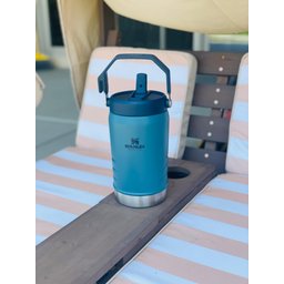 Garrafa Jug Térmico Flip Straw Lagoon Stanley Água 1,2 Litros:Azul - 7