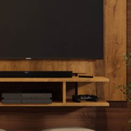 Painel Suspenso P/ Tv até 50 Polegadas C/ Nicho Gales Ej - Freijó - 4