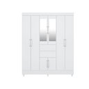 Ver imagem 2 de Guarda Roupa Casal 8 Portas com Espelho Terni Branco