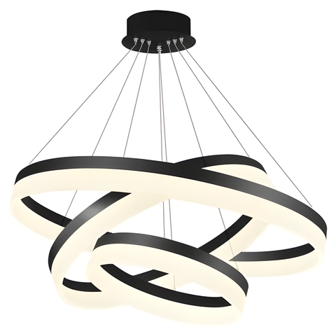 Pendente Lustre Saturn Led Luminária Dimerizável 80cm 4m