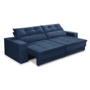 Ver imagem 6 de Sofá Retrátil e Reclinável 3 Lugares 2,50m com Molas Emília Suede Azul Madelina Decor