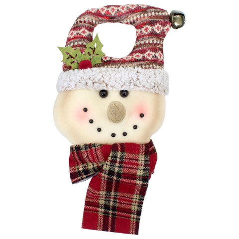 Decoração Enfeite Natal Boneco Neve Vermelho Árvore de Natal 25cm