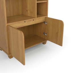 Livreiro / Multiuso Ta 2 Portas + 8 Nichos para Organização Cor Cinamomo - 3