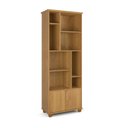 Ver imagem 2 de Livreiro / Multiuso Ta 2 Portas + 8 Nichos para Organização Cor Cinamomo