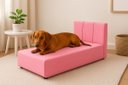 Ver imagem 3 de Cama Pet Luxo com Encosto - Sofá para Cachorro Pequeno ou Gato Confortável e Elegante:rosa
