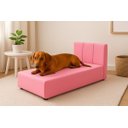 Ver imagem 3 de Cama Pet Luxo com Encosto - Sofá para Cachorro Pequeno ou Gato Confortável e Elegante:rosa