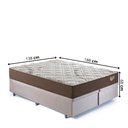Ver imagem 3 de Base Box Baú Bipartido Casal 138x188 Suede  com Colchão Relax Adorabile Molas Ensacadas