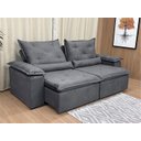 Ver imagem 2 de Sofá Retrátil Reclinável 1,80 M Cinza 202 Athenas