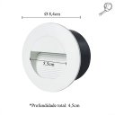 Ver imagem 5 de Balizador de Embutir Parede Redondo Branco Led Escada Lup90