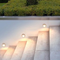 Balizador de Embutir Parede Redondo Branco Led Escada Lup90 - 2