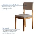 Ver imagem 7 de Kit 4 Cadeiras para Sala de Jantar Pés Madeira Maciça Carol Bege/Cinamomo/Veludo