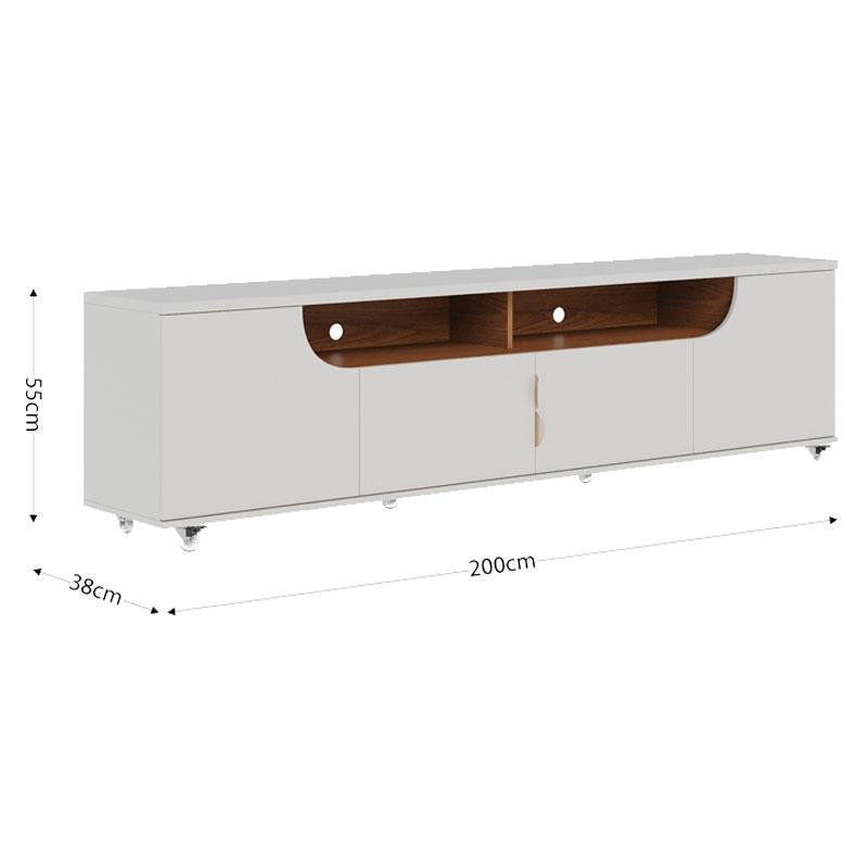 Rack Bancada Ambiente Santorini Off White Matte Freijó – Colibri - 7