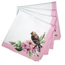 Ver imagem 1 de Kit 4 Guardanapos de Tecido Ring Delicado Pássaro 40cmx40cm