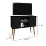 Rack para Tv ate 40 Polegadas com 2 portas Viena Preto Romar - 2