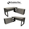 Mesa de Escritório Diretor em L Industrial 170cm Pés Metal - 4