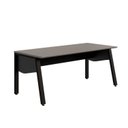 Ver imagem 2 de Mesa Escrivaninha Escritório com 150cm Industrial Tampo Chanfrado e Pés Metálicos F5 Office Cinza Sagrado Com Preto