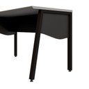 Ver imagem 5 de Mesa Escrivaninha Escritório com 150cm Industrial Tampo Chanfrado e Pés Metálicos F5 Office Cinza Sagrado Com Preto