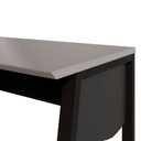 Ver imagem 6 de Mesa Escrivaninha Escritório com 150cm Industrial Tampo Chanfrado e Pés Metálicos F5 Office Cinza Sagrado com Preto