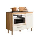 Ver imagem 4 de Balcão para Cooktop 4 Bocas de Cozinha com Nicho para Micro-Ondas Fit Freijó Off White Nicioli