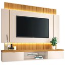 Ver imagem 1 de Painel para TV Suspenso 55 Pol. Illuna H01 Off White/Cinamomo - Mpozenato