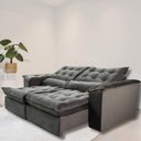 Ver imagem 2 de Sofá Retrátil e Reclinável Articulado Ipanema - 1,60m de Largura e Abertura Grande em Veludo Premium