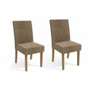 Ver imagem 1 de Kit 2 Cadeiras Sala Jantar 2CAD133 2 Un Freijó/Suede Caramelo - Kappesberg