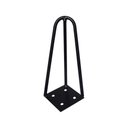 Ver imagem 5 de Kit 2 Pés de Metal 15 CM Hairpin Legs Mesas de Centro Puffs Preto Gran Belo Pés de Metal Hairpin Leg