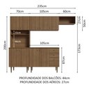 Ver imagem 4 de Armário de Cozinha Compacta 235cm Rustic Gourmet Madesa 02