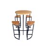 Conjunto Mesa Bistro Alta Madeira Estilo Industrial 0,50 mts - 1