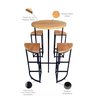 Conjunto Mesa Bistro Alta Madeira Estilo Industrial 0,50 mts - 4