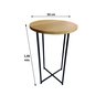 Conjunto Mesa Bistro Alta Madeira Estilo Industrial 0,50 mts - 2