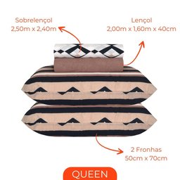 Jogo de Cama Queen Duplo 4 Peças Sultan Realce Premium Akira 2 - 3 Jogo de Cama Queen Duplo 4 Peças Sultan Realce Premium Akira 2 - 3