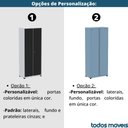 Ver imagem 5 de Armário Alto 2 Portas Pandin 80 Cm (largura) Inmetro Estrutura Aço Cinza e Portas Azul Dali C/