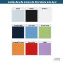 Ver imagem 6 de Armário Alto 2 Portas Pandin 80 Cm (largura) Inmetro Estrutura Aço Cinza e Portas Azul Dali C/