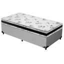 Ver imagem 2 de Cama Base Box Solteiro Super Confort Suede Cinza + Colchão Solteiro Super Confort D33 24x88x188