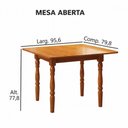 Ver imagem 4 de Mesa Dobrável Piratini Andreia Madeira 96cm Cor Mel