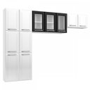 Ver imagem 1 de Cozinha De Aço Compacta Topázio 11 Portas 6 Prateleiras Branco/Preto - Telasul