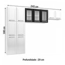 Ver imagem 3 de Cozinha De Aço Compacta Topázio 11 Portas 6 Prateleiras Branco/Preto - Telasul