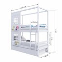 Ver imagem 3 de Treliche Infantil Casinha Reta com 02 Janelas Madeira Maciça Branco Megamobilia