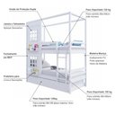 Ver imagem 4 de Treliche Infantil Casinha Reta com 02 Janelas Madeira Maciça Branco Megamobilia