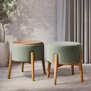 Ver imagem 4 de Puff Dual Verde 09 Carvalho Tampo Mdf Premium Sofisticado