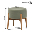 Ver imagem 3 de Puff Dual Verde 09 Carvalho Tampo Mdf Premium Sofisticado