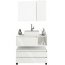 Ver imagem 1 de Kit Gabinete Balcão e Espelheira de Banheiro Marina Branco