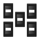Ver imagem 1 de Kit C/5 Placas 4x2 1 Posição Weg Refinatto Style Preto Acetinado