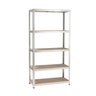 Estante Madeira e Aço Prata Spaceo 5 Prateleiras 1,76mx90x40cm:aço - 1