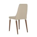 Ver imagem 4 de Conjunto c/ 2 Cadeiras Loren Natural Champanhe PU Off White