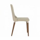 Ver imagem 2 de Conjunto c/ 2 Cadeiras Loren Natural Champanhe PU Off White