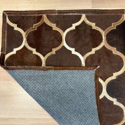 Tapete de Couro Marrom 100x150 Folha Contorno Simples - 4