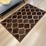 Tapete de Couro Marrom 100x150 Folha Contorno Simples - 2