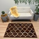 Ver imagem 1 de Tapete de Couro Marrom 100x150 Folha Contorno Simples